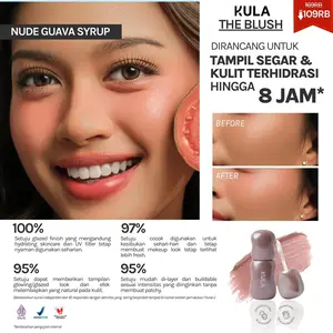 KULA - The Blush Shade Nude Guava Syrup | Blush On Liquid Blush Ringan Mudah Diratakan Tahan Lama Cream Blush Dewy Finish