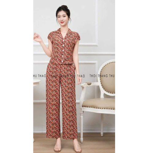 Bộ đồ nữ chất vải lụa Hàn dành cho chị em 3