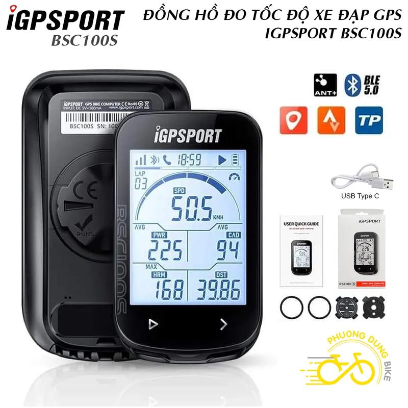 Đồng hồ đo tốc độ xe đạp định vị vệ tinh GPS IGPSPORT BSC100S
