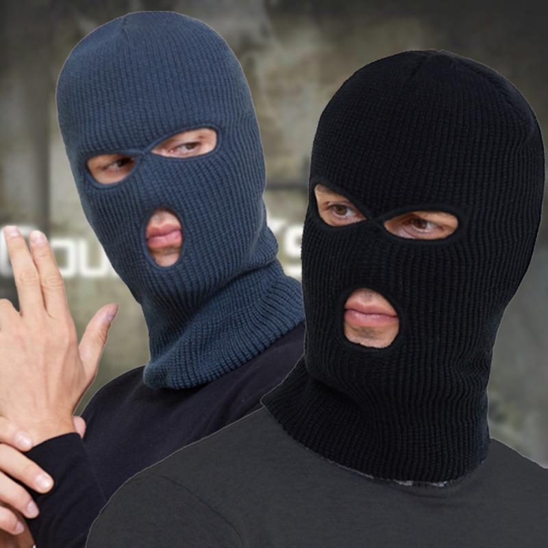 Product Introduction of Mặt Nạ Trượt Tuyết Dệt Kim 3 Lỗ, Che Toàn Mặt, Balaclava Mùa Đông, Ấm Áp, Cho Thể Thao Ngoài Trời, Thời Trang 9