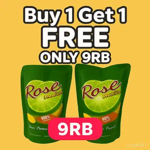 PROMO 2 PCS Rose Premium Sabun Cuci Piring Kemasan Pouch 450 ml Aroma Jeruk Nipis Praktis & Efisien Pembersih Rumah Tangga