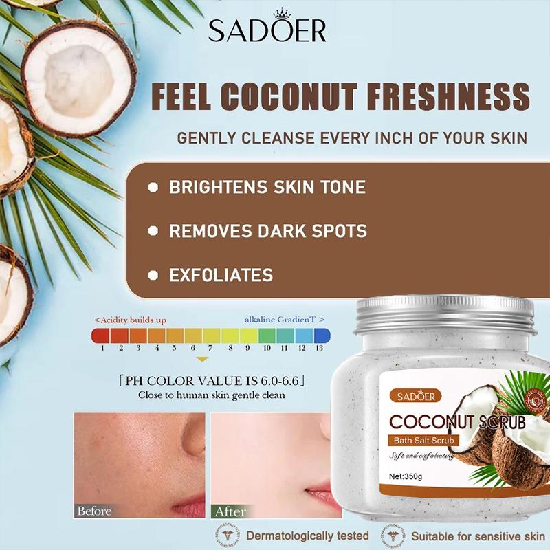 Body Scrub Pemutih Badan Coconut Whitening Exfoliating Body Scrub Mengangkat Sel Kulit Mati Halus Sehat Cerah Skin Rejuvenation And Hydration Mencerahkan Dan Menyehatkan Kulit Lulur Mandi Pemutih Badan Eksfoliasi Mencerahkan Glowing 350gr