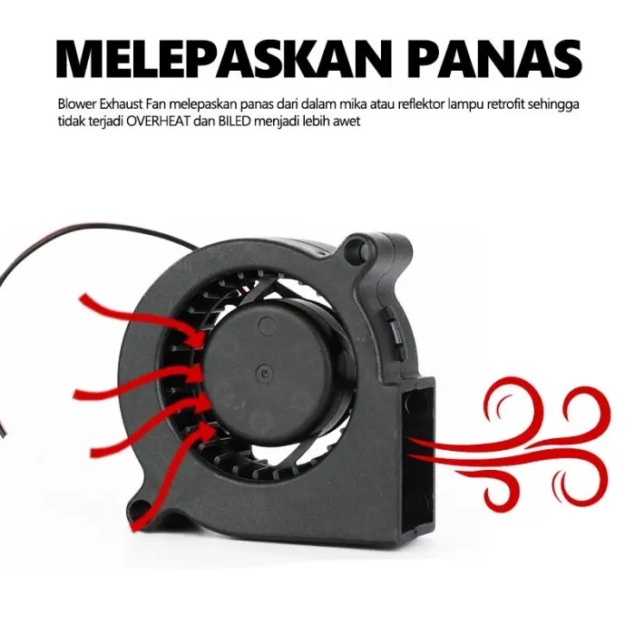 BARANG BARU Kipas Biled Headlamp Motor DC12V Pendingin Blower Exhaust Fan Retrofit 1