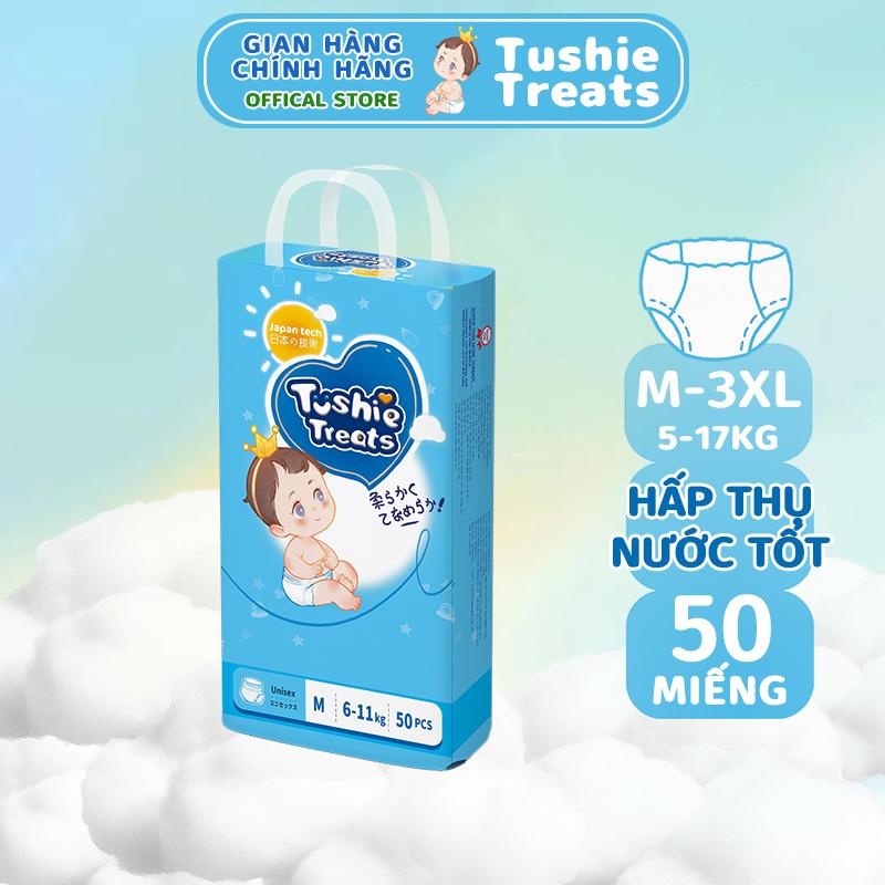 【Bỉm quần Tushie Treats tã em bé siêu mỏng Công nghệ ôm sát thấm hút thông thoáng S-M-L-XL-XXL-XXXL