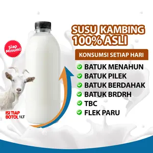 Susu Kambing Fresh Siap Minum 100% Asli Membantu Keluhan Batuk Menahun Batuk Pilek Batuk Berdahak batuk Berdrh TBC Plek Paru