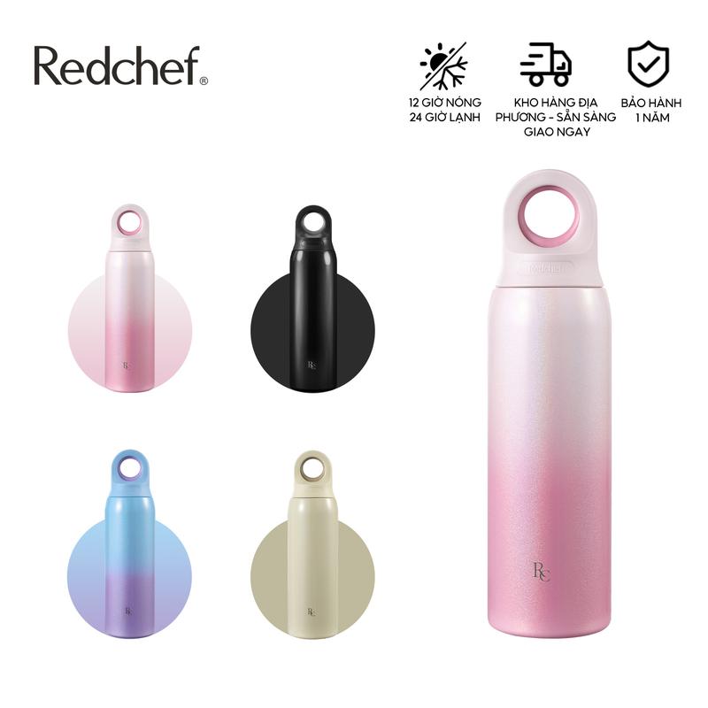 Redchef Bình Nước 650ml Thép Không Gỉ Giữ Nhiệt Mở Bằng Một Tay Giữ Lạnh 24h Nóng 12h Chống Tràn Không BPA Thiết Kế Cho Gym Du Lịch Đi Học