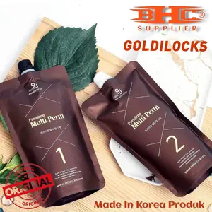 GOLDILOCKS Made In Korea 2x 400ml  Multi Perm Keriting Rambut Curly Keriting Panas Atau Dingin Hot Cold Perming Downperm Mousse Pomade wq