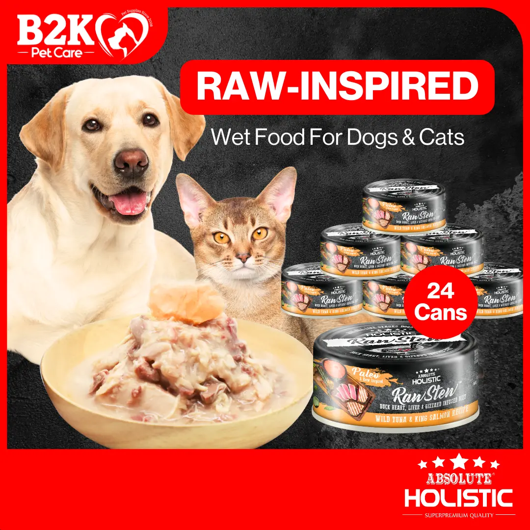 [Carton Deal] Absolute Holistic Raw Stew Canned Wet Food For Dog & Cat (80g x 24 cans) Grain Free