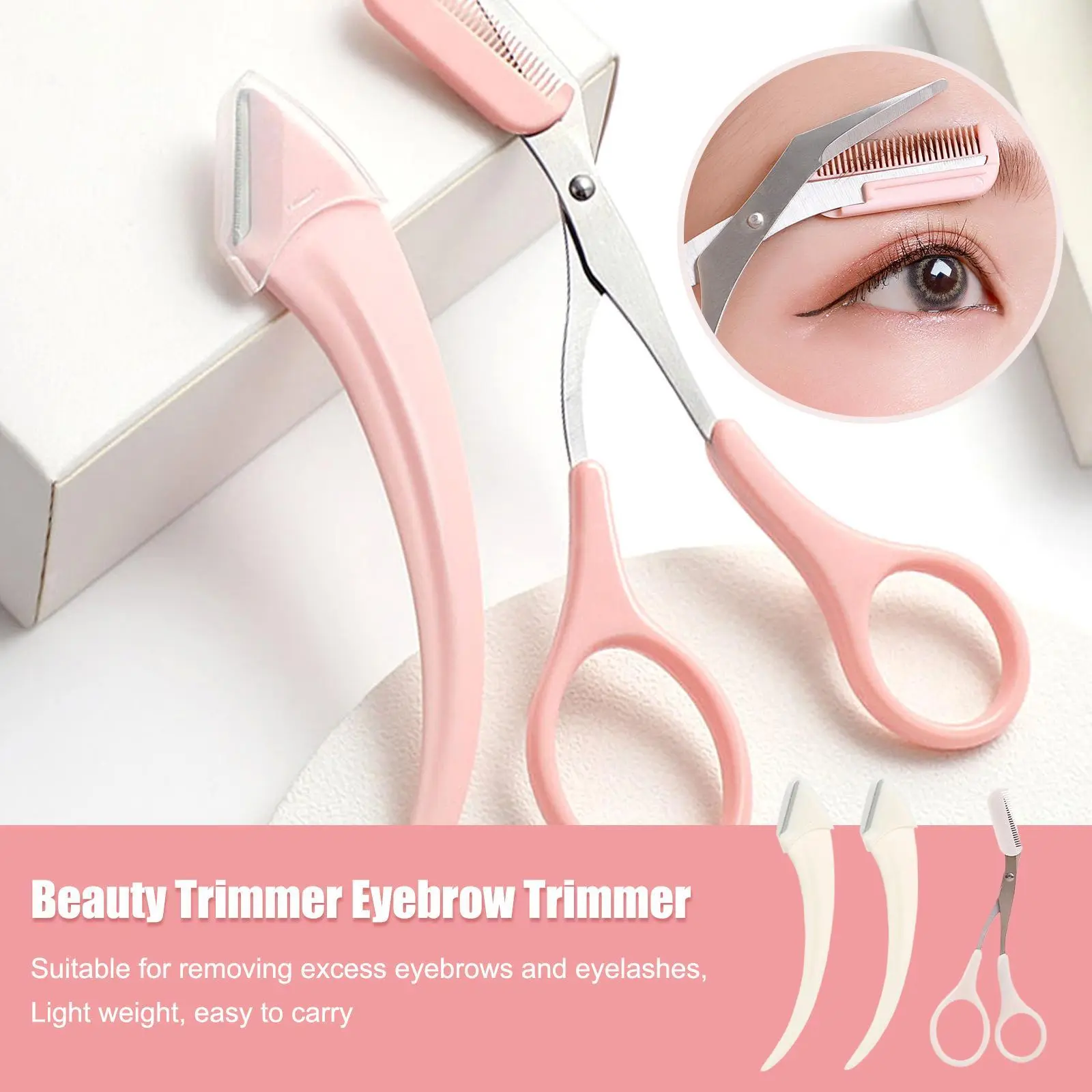 Với chải lông mày Clipper PP Xử lý Thẩm mỹ Cutler Trang điểm Cut lông mày Cut Hình dạng mặt trăng cong