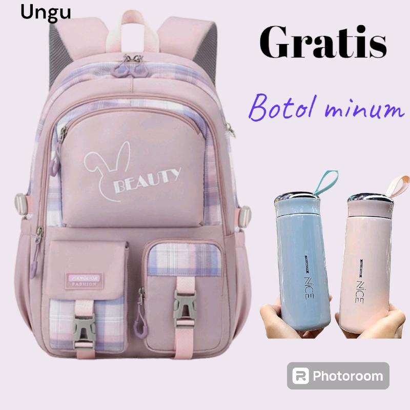 Gratis botol minum Tas Ransel Sd Smp SmA viral weibo  cat kucing Karakter Kartun Tas Punggung 7