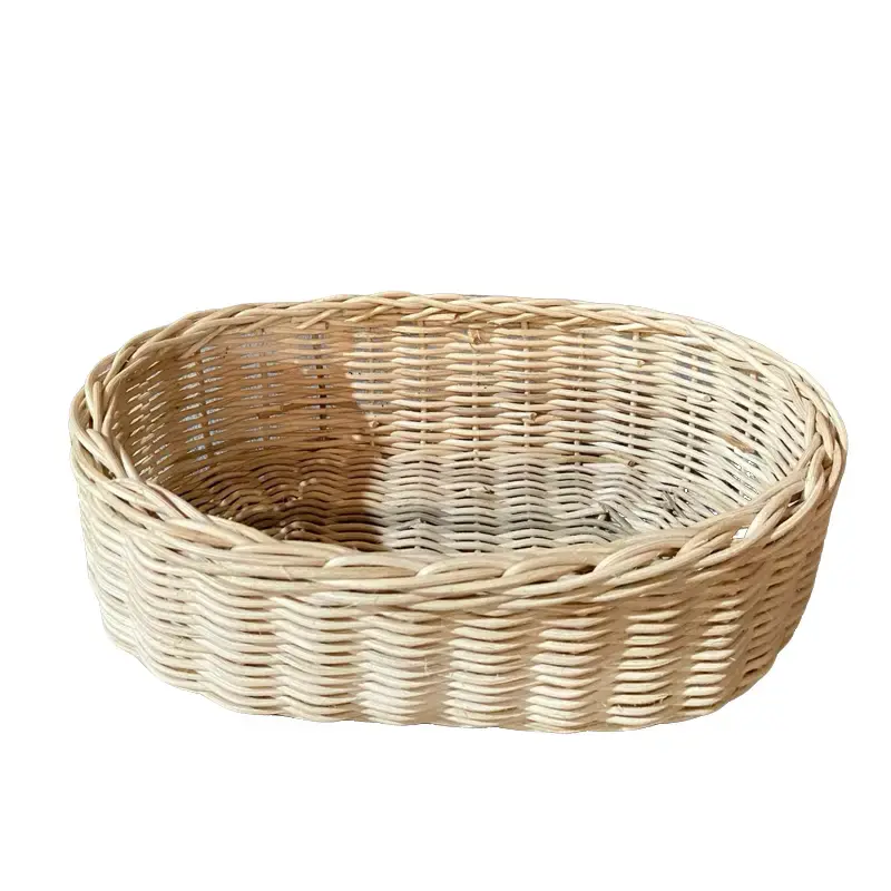 Keranjang Rotan Oval 25x17cm Tempat Buah Seserahan Hampers Snack Praktis Fleksibel Elegan Unik Lucu Trend Promo Termurah