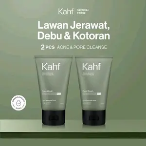 Kahf Acne Pore Cleanse Face Wash 100 ml Isi 2× (Twinpack)