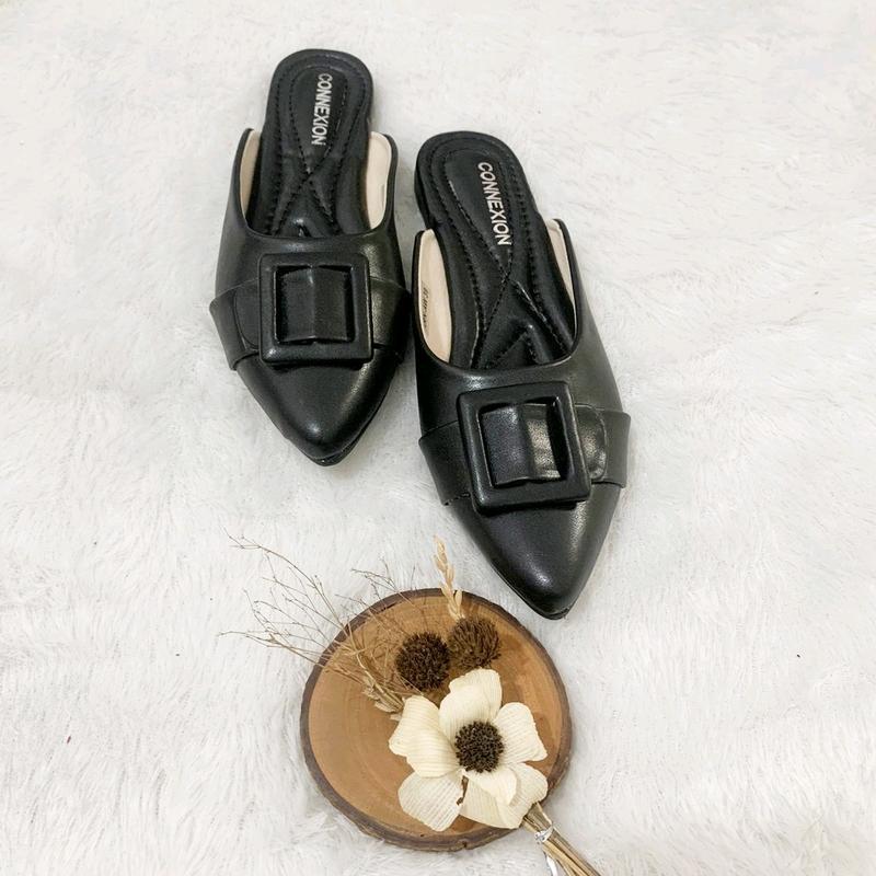 Sandal Wanita Bustong Teplek Kotak Cantik Shoes Sendal Cewek 2