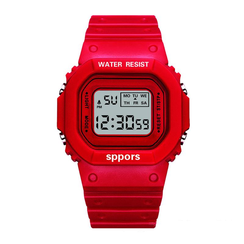 Product Introduction of Waterproof Multi-functional LED Electronic Watch Square Watch Students Youth Outdoor Sports 4