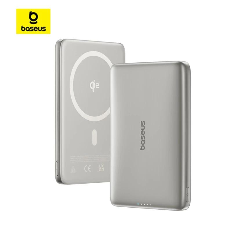   Baseus  New - Sạc dự phòng không dây từ tính siêu mỏng PicoGo AM41 10000mAh 27W   Kèm Cáp USB-C to USB-C 30cm  