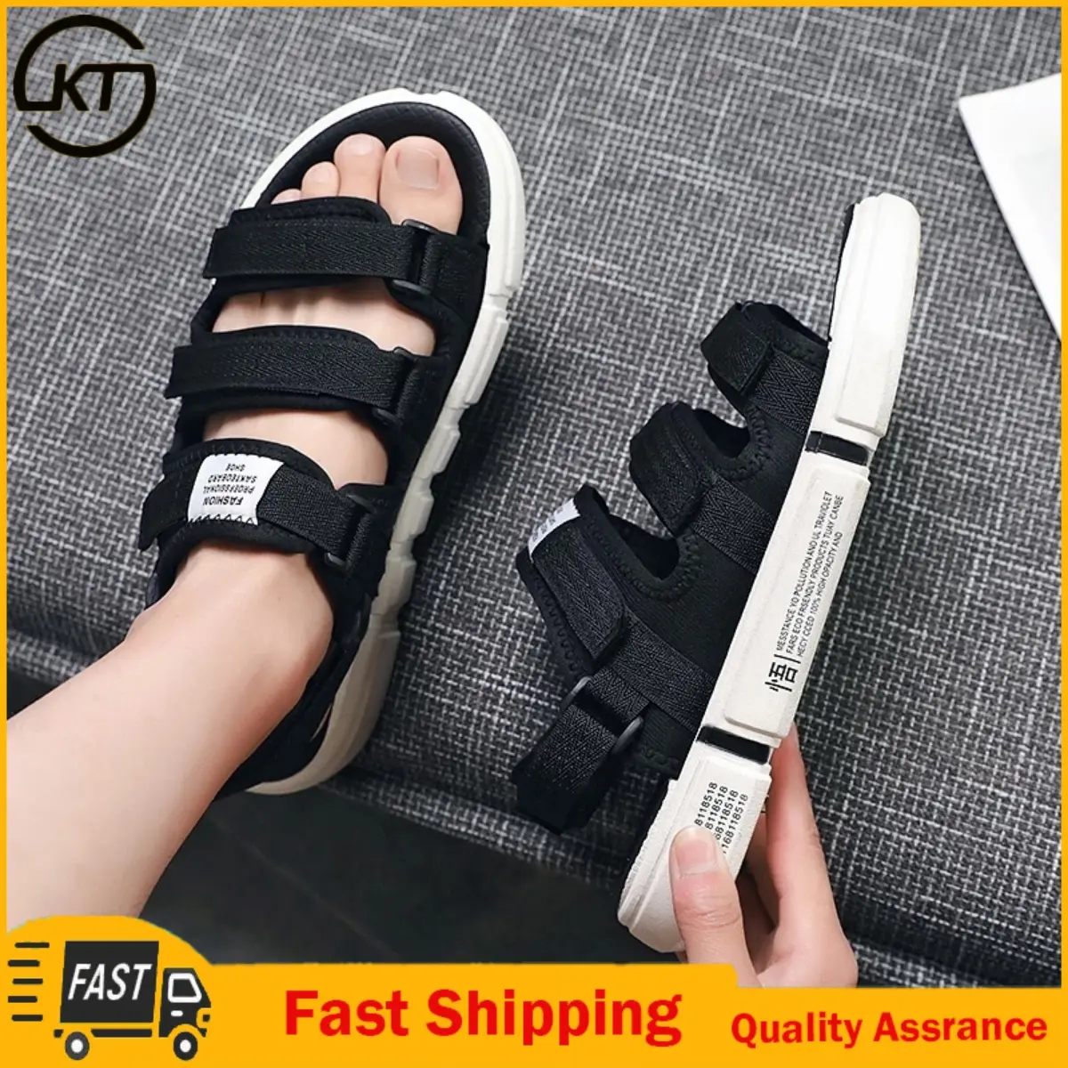 100% Import-Sendal Gunung Pria Japan Casual Style Sandal - Tali Beiakang Yang Bisa Dilepas - Kasual Karet sandal  priamurah