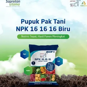Pupuk NPK PAK TANI Mutiara 16-16-16 Penyubur Tanaman Buah Bunga Daun 1KG