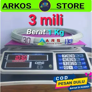 Jeruji Fiber 3 mm Putih 1 Kg Sangkar Kandang Layangan Dongdang Bahan Elastis Kuat Anti Patah Tahan Segala Cuaca Import Terbaru