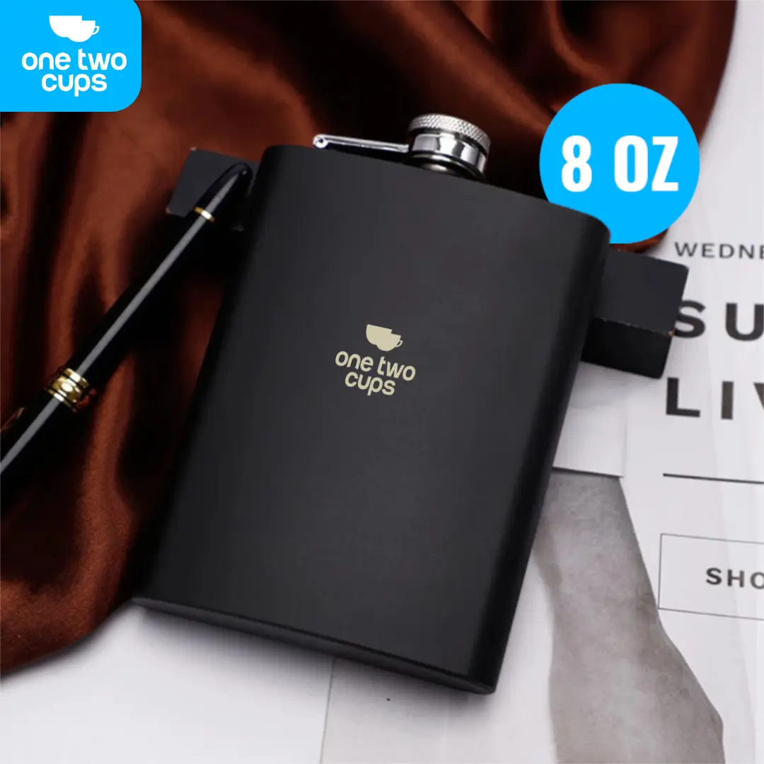 Masogi Mall | Botol Minum Saku Stainless | Hip Flask Plastic Cap | Wadah Minuman Portable Travel