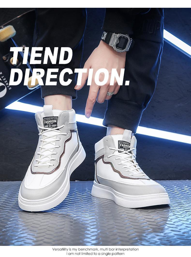 Product Introduction of Autumn and Winter 2023 Men's High top Board Shoes Air Force One Korean Fashion Student Casual Sneakers AJ Fashion Men's Shoes 16