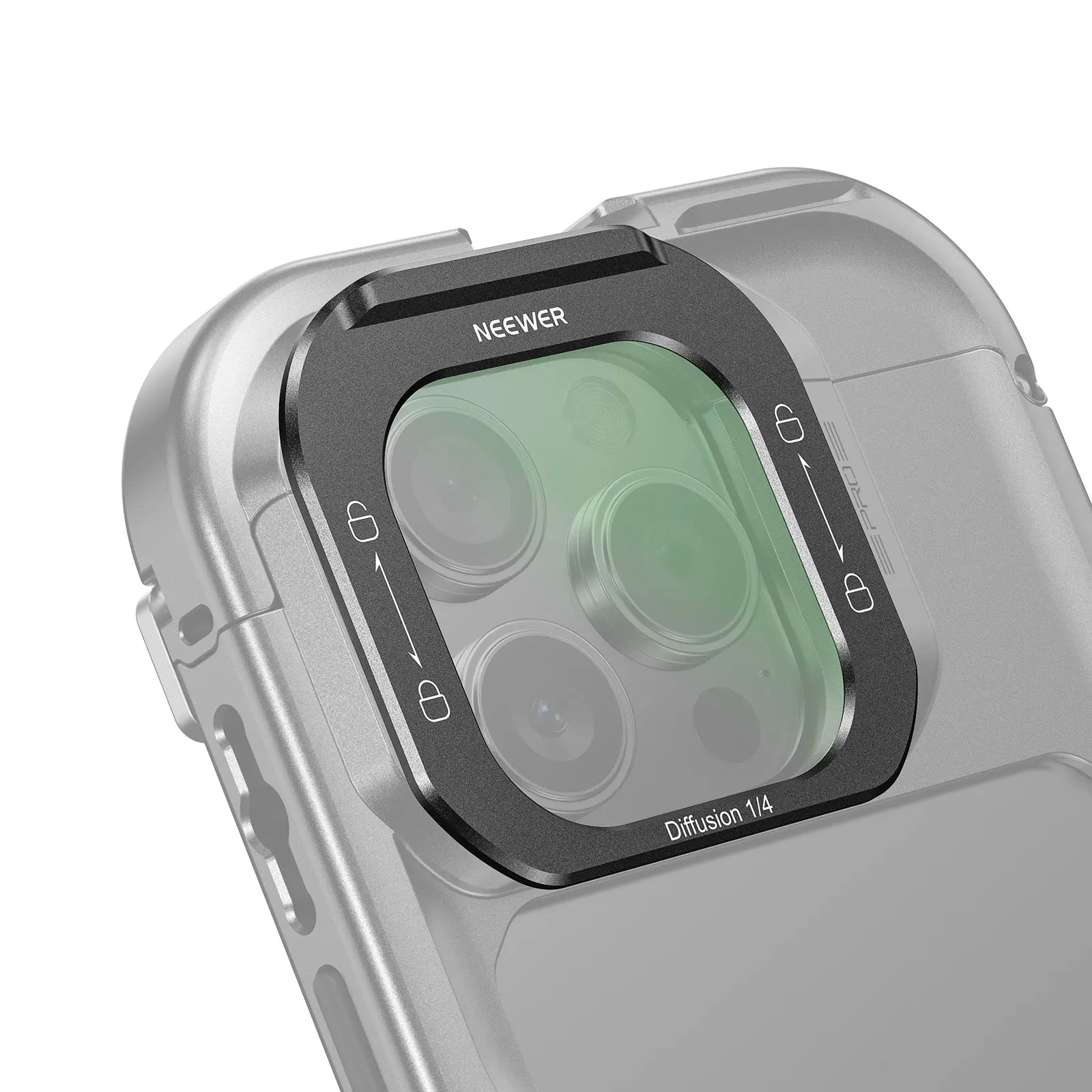NEEWER FL-I5 1/4 Black Diffusion Phone Lens Filter For iPhone PA073/PA074 Cage