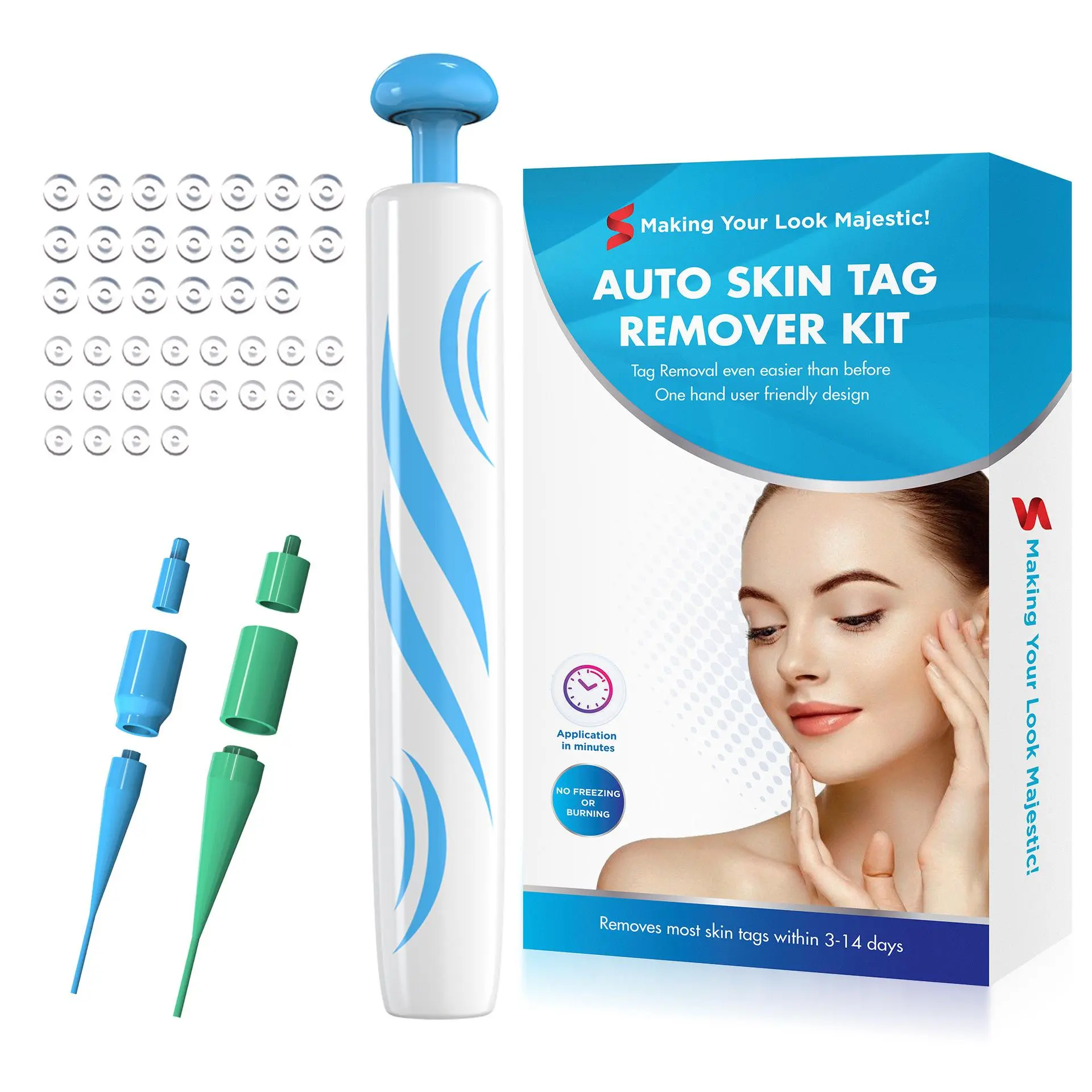 Skin Tag Remover Tool Auto Papilloma Removal Kit Micro Beard removal To Remover Wart Spot Remover Mole Remover Skin Care Band Comfort