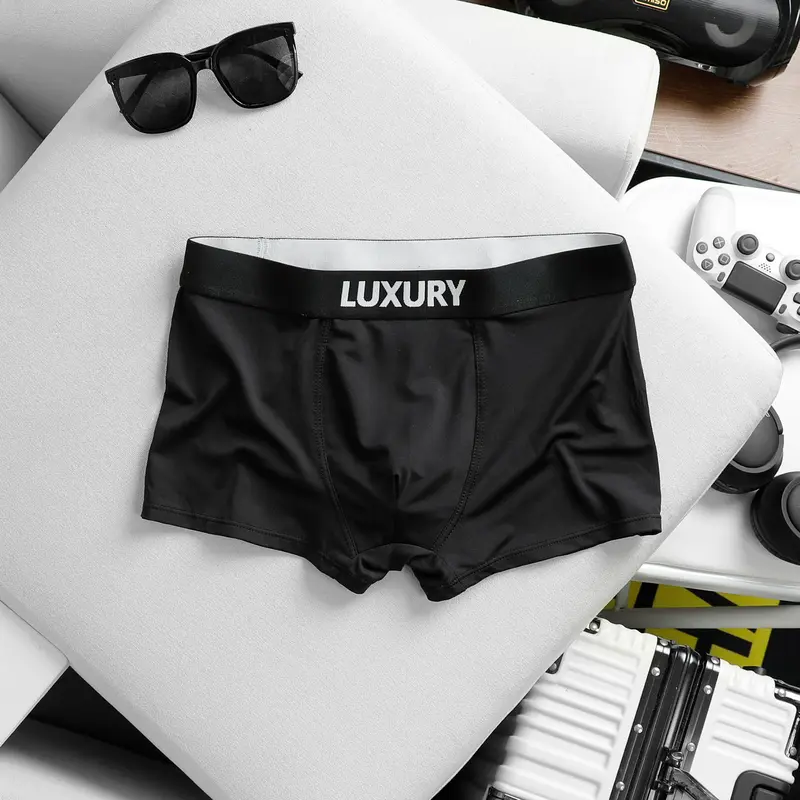 Combo 5 Quần Sịp Boxer nam full đen, Quần Xì nam cao cấp thun lạnh co dãn 4 chiều thấm hút mồ hôi tốt phù hợp với vận đồng nhiều T118 (che tên sản phẩm khi giao hàng) Quần Lót Nam 8