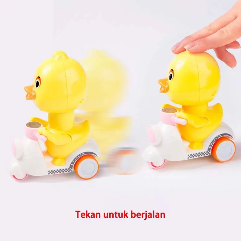 Mobil Mainan Bayi Mobil Mainan Roda Tiga Model Bebek Kartun Mainan Untuk Anak Laki-laki Dan Perempuan  Plastik Toy 4
