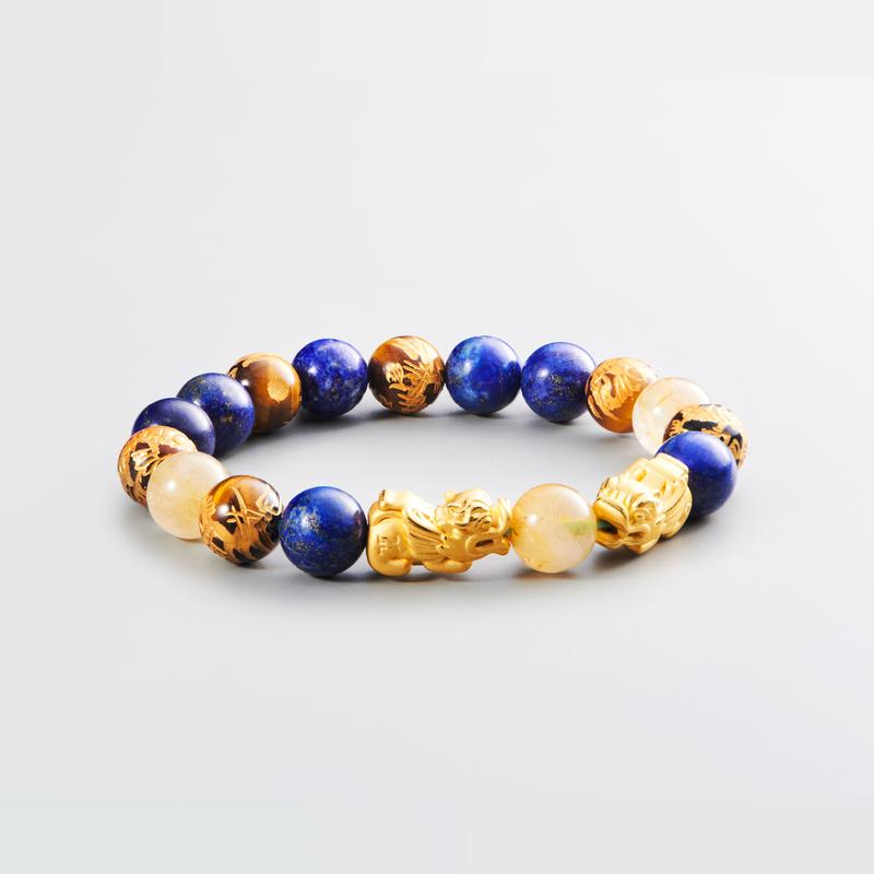 Product Introduction of The Royalty - 999/24K Solid Gold Pixiu Series Bracelet 0