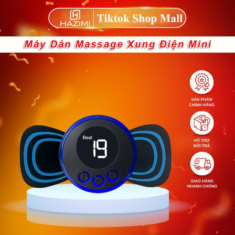 Bản Nâng Cấp 2025 Máy Dán Massage Xung Điện Mini 8 Chế Độ Thư Giãn Toàn Thân Máy Mát-Xa Cổ Vai Gáy HAZIMI - HZ D01