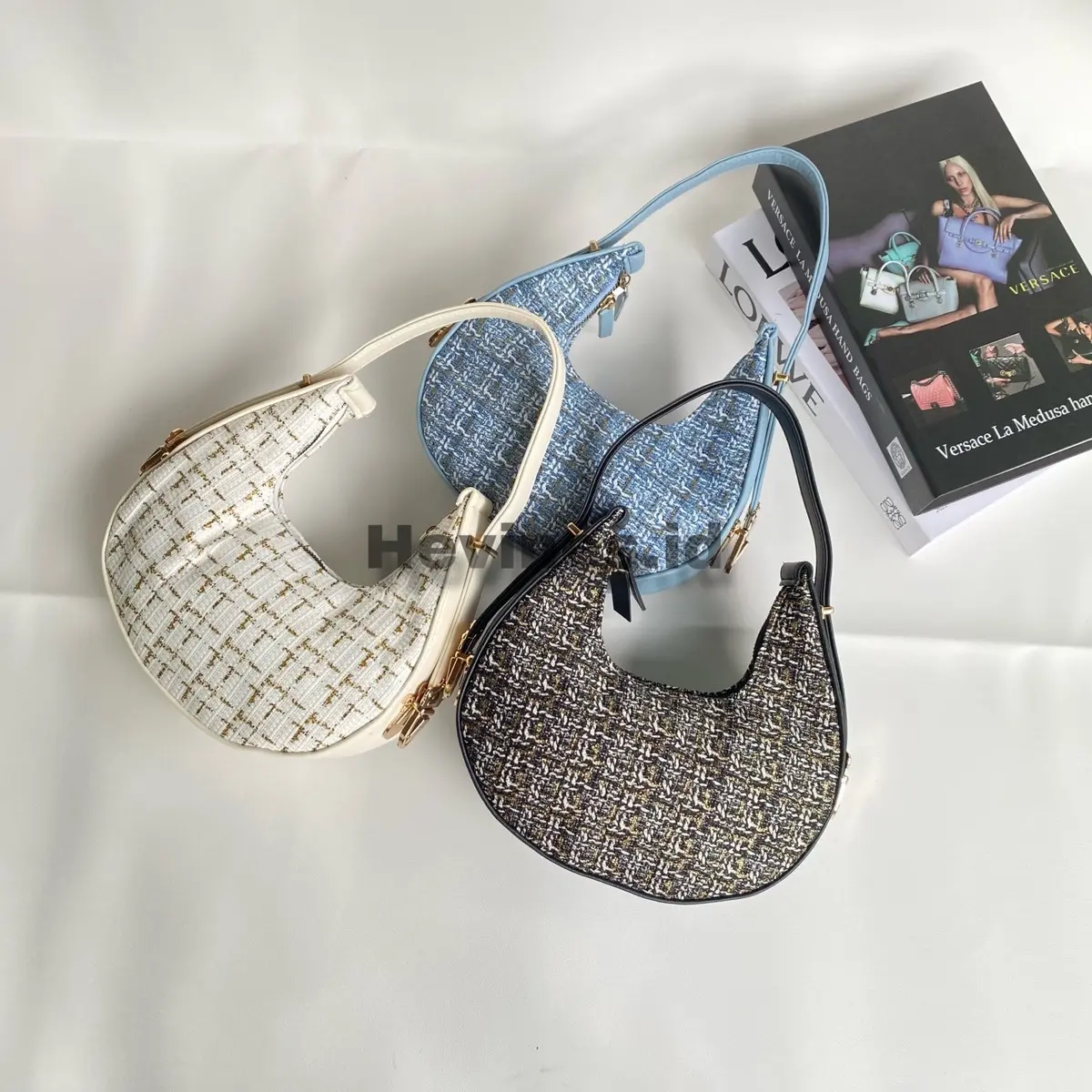 vins-TAS WANITA/TAS BAHU/SHOULDER BAG/BAG MOON CANVAS MOTIF