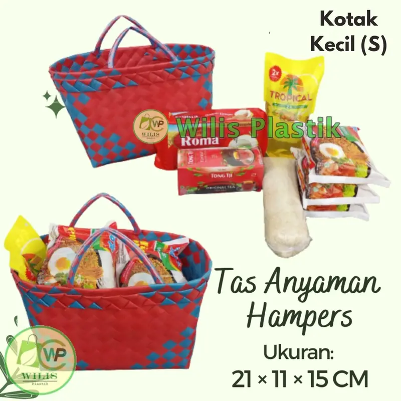 TAS Souvenir Tas Anyaman Plastik Tas souvenir murah untuk BERKATAN HAMPERS Souvenir Parcel Hantaran Sembako Wadah Thinwall Sterofoam Belanja 6
