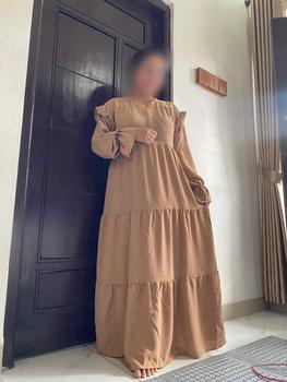 Product Review of Gamis Kriwil Jumbo XXXL Bigsize Ld 130 cm - Ld 140 cm Gamis Canda Kriwil Kekinian Gamis  Crinkle Muslimah Wanita Mewah Dress Syari Lebaran  Rayon from c**a 1