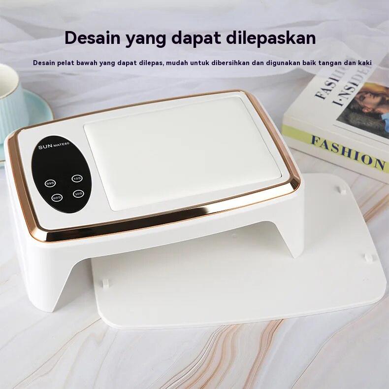 Nail Garden UV LED Nail Lamp 380W 90 LEDs ​dan Bantal Tangan PU Kuku Cepat Kering untuk Salon Rumah Lampu UV Nail Art