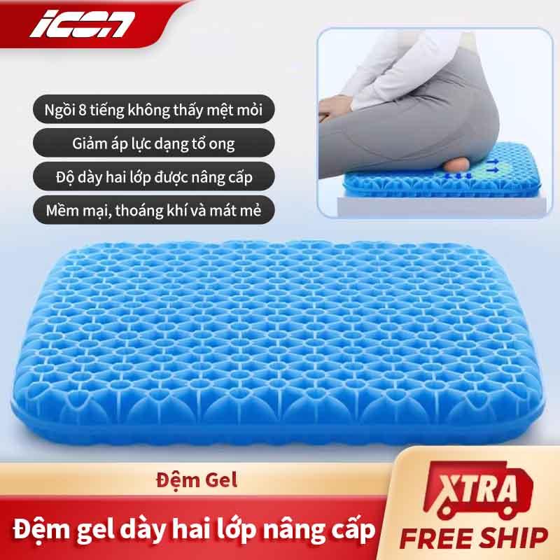 ICON Đệm  - Đệm  ghế 3D  cao cấp  mông thoáng khí chống đau mỏi mông cấu trúc tổ ong cực thoáng,Ngồi Thông Minh Lưu Thông Thoáng Khí