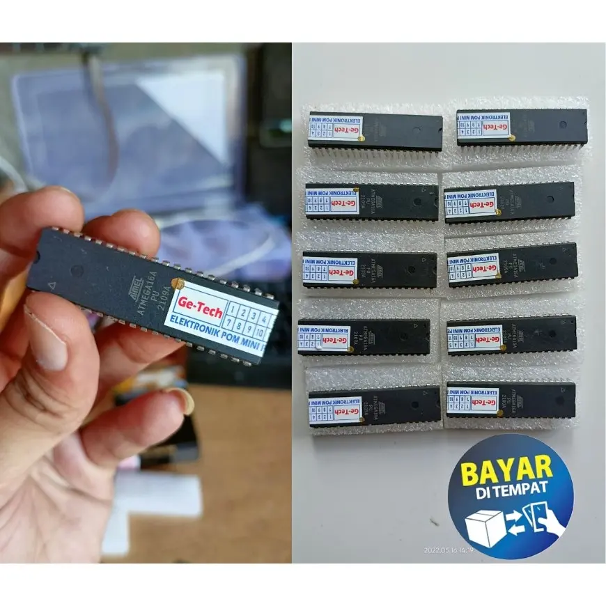 Original IC Program Pom Mini Atmega 16A Isi Program Pertamini Versi Menu Standar Cpu Laptop