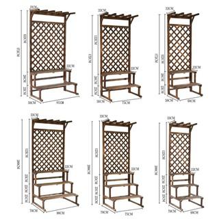 [SG SELLER] Wooden Plant Rack Stand Shelf Bench Trellis Blocker Steps Flower Gardening Accessories Outdoor Indoor Rack 1