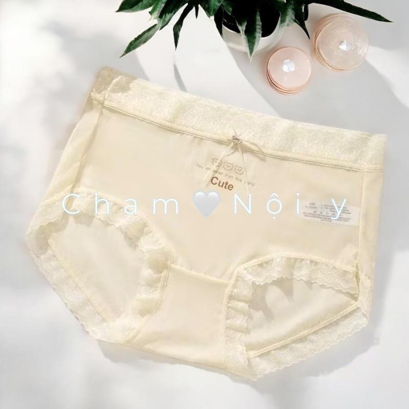 Mẫu 2025  [có Bigsize]. Combo 10 quần hoặc 5 quần lót nữ ren lụa băng chất mỏng mát. quần viền ren mềm nữ tính cạp vừa 3