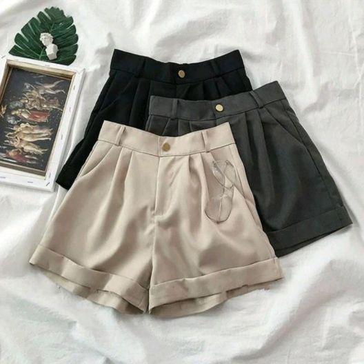 Product Introduction of Celana Pendek Wanita Casual Korean Style Hotpants Mini Skirt Shorts Pants Santai Pinggang Belakang Karet Melar Nyaman 32