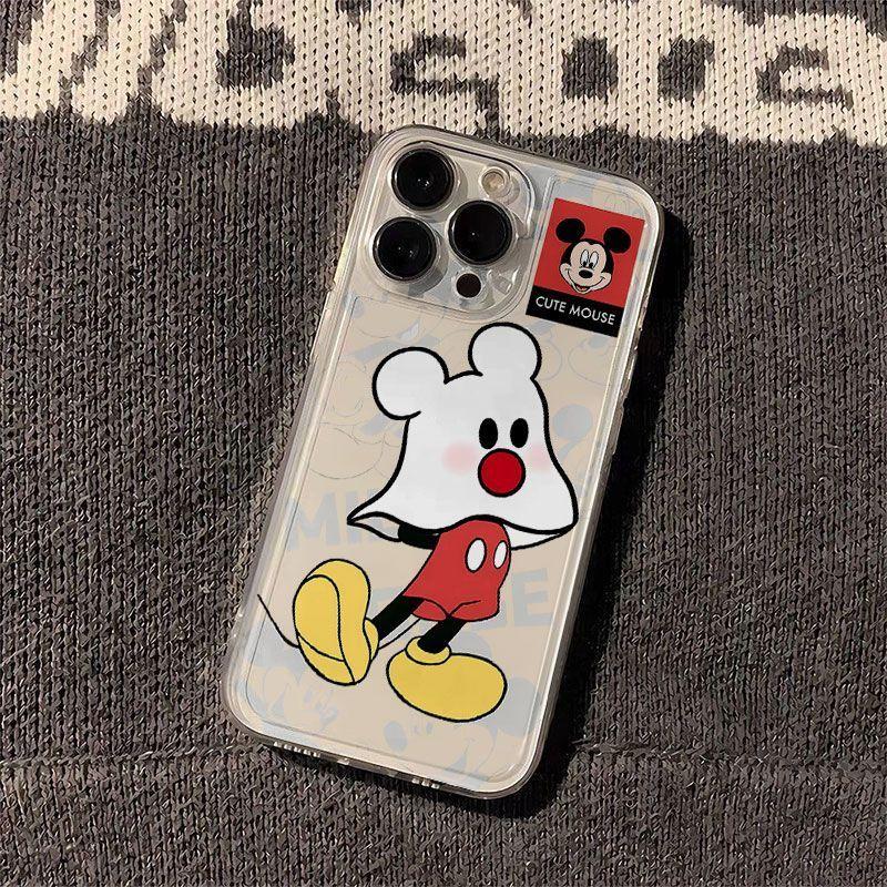 Hài hước chuột Mickey không gian điện thoại ốp cho Apple 15 trong suốt iPhone…