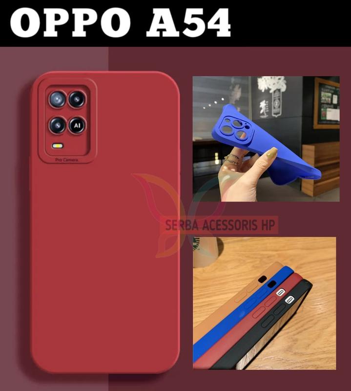 Case Macaron Pro Untuk Tipe OPPO A54 4G Softcase Polos Pelindung Camera 4