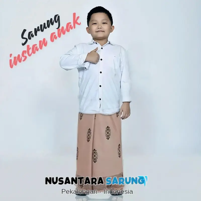 sarung anak instan karet pinggang sarung batik anak gus iqdam usia 1-11 tahun cod 4