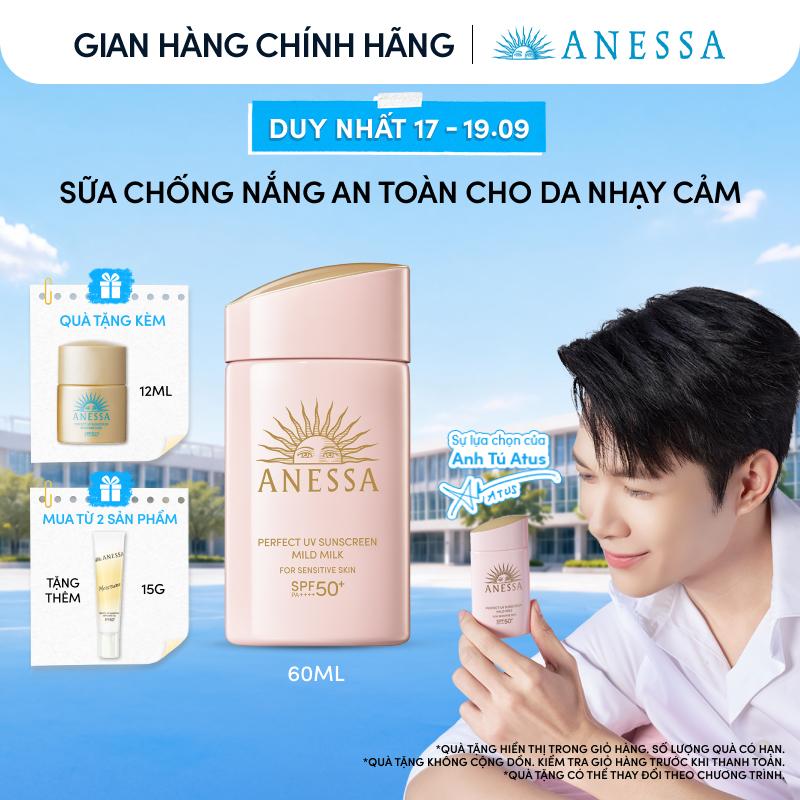 Sữa chống nắng dưỡng da dịu nhẹ an toàn cho da nhạy cảm và trẻ em Anessa…