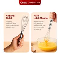 Gambar Cypruz Baking Tools Kocokan Telur Stainless - 30 CM dari Cypruz Kitchenware Kota Administrasi Jakarta Utara 3 Tokopedia