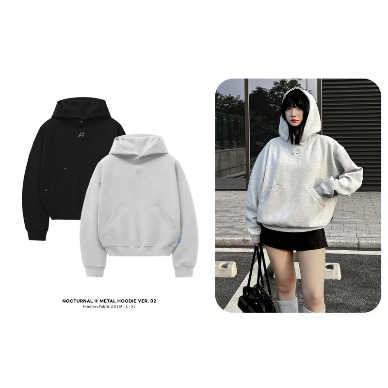 Áo Hoodie Trùm Đầu Form Boxy NOCTURNAL Metal Hoodie Unisex Nam Nữ Localbrand