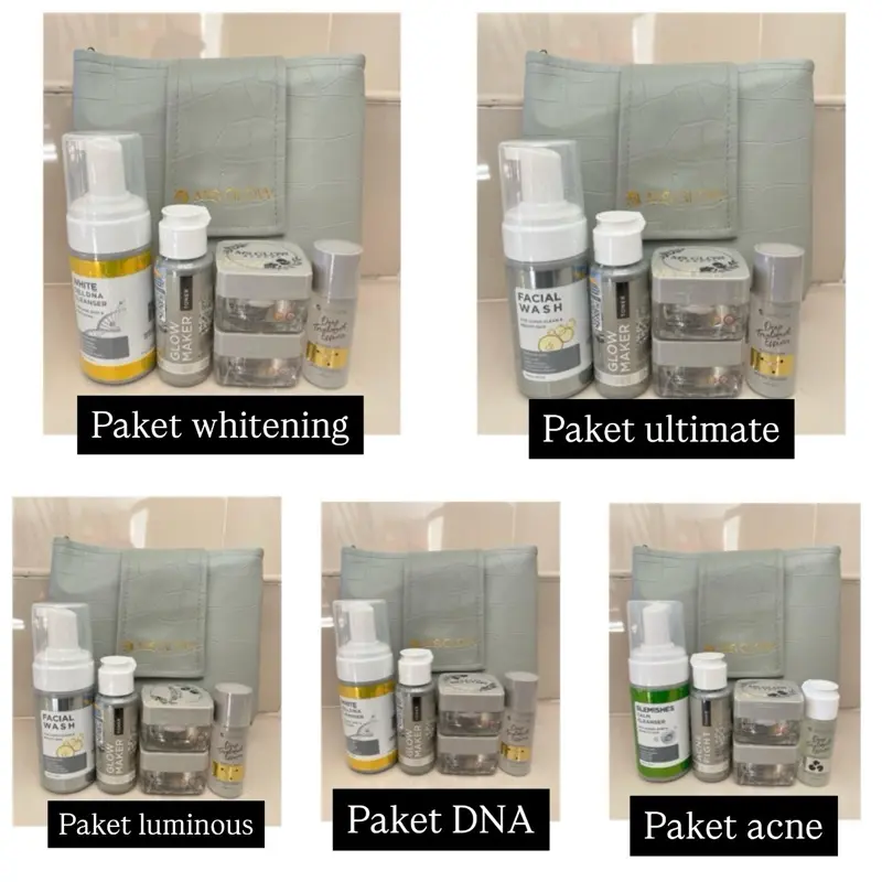 Ms glow paket wajah isi 5 type LAMA  free dte mini 1