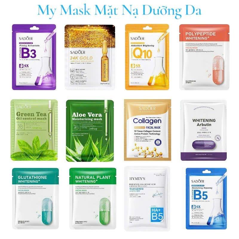 Combo 50[Tặng 10]  Mặt Nạ Dưỡng Da Cấp Ẩm Dưỡng Trắng Cho Mọi Loại Da Skincare Cosmetics  Women Nữ