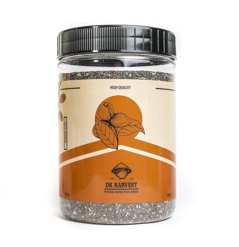 Hạt chia đen DK Harvest - Hạt chia độ tinh khiết cao, Thực phẩm ăn kiêng, Có giấy nhập khẩu và Xuất HĐ Công Ty