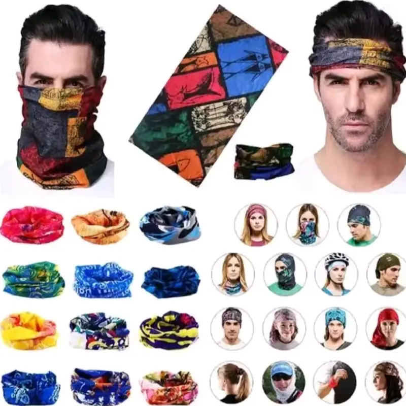 3/6 Pcs Masker Baf Buff Motif Multifungsi Masker Berkendara Perlindung dDebu Buff bandana 2
