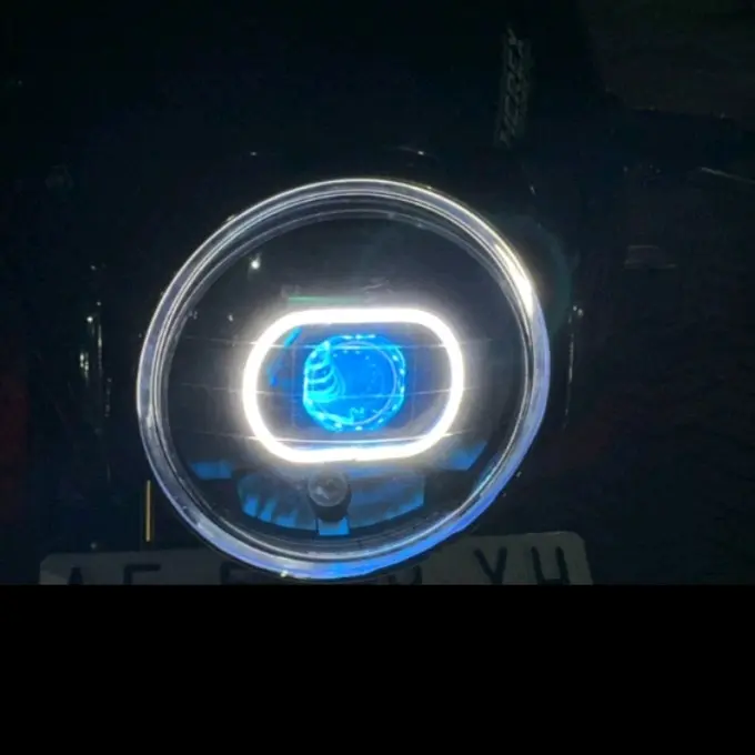 Lampu Shroud Biled 1,5 Inch Matrix Model Bulat, BMW Kecil dan Besar Custom Lampu Alis - Motorcycle 5